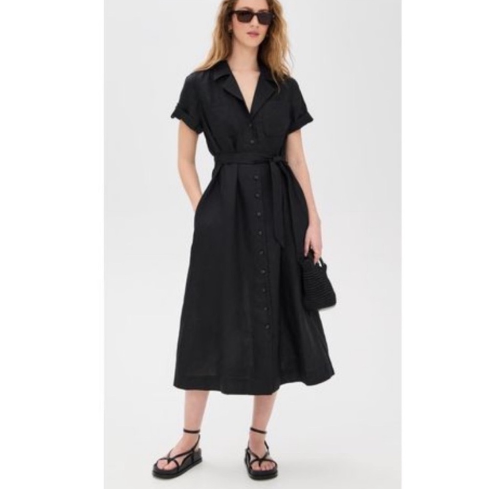 PAIGE Linen Black Lexina Shirt Dress - NWoT - S